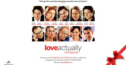 Link til Love Actually in Concert hotellpakke med billetter